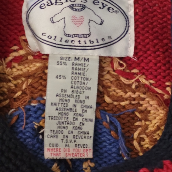 Eagle Eye collectibles 1995 cotton medium Nautical Themed Sweater - Picture 7 of 7